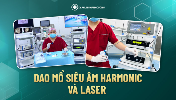 Dao mổ siêu âm Harmonic và Laser 